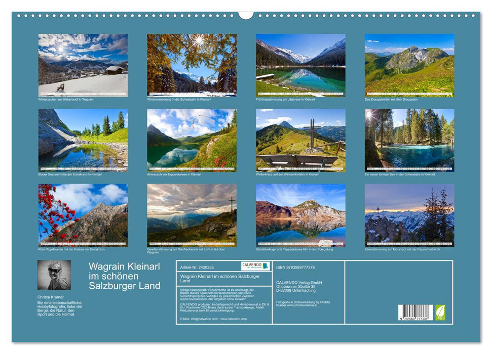 Wagrain Kleinarl im schönen Salzburger Land (CALVENDO Wandkalender 2027)