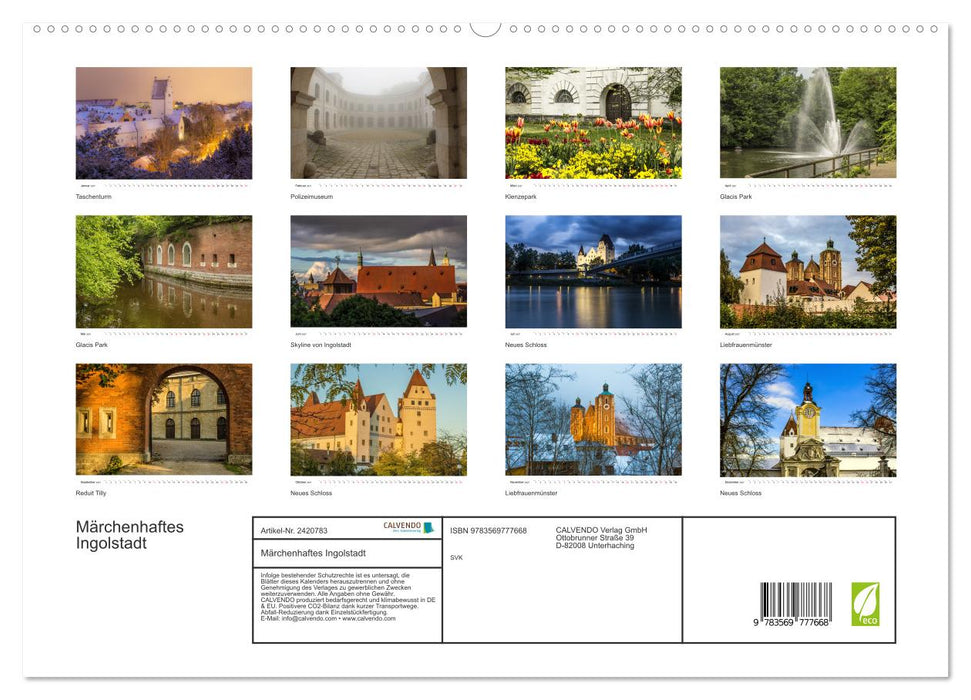 Märchenhaftes Ingolstadt (CALVENDO Premium Wandkalender 2027)