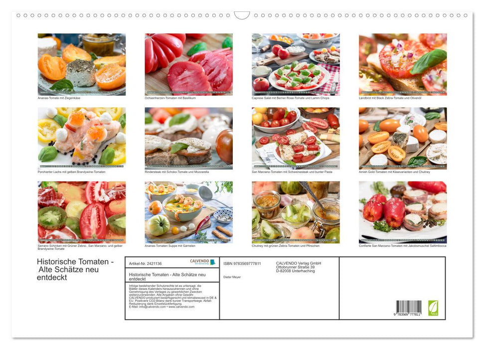 Historische Tomaten - Alte Schätze neu entdeckt (CALVENDO Wandkalender 2027)