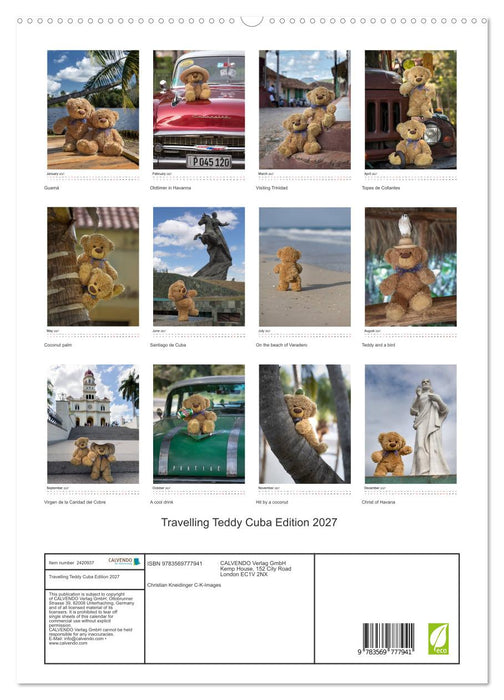 Travelling Teddy Cuba Edition 2027 (CALVENDO Premium-Calendar 2027)