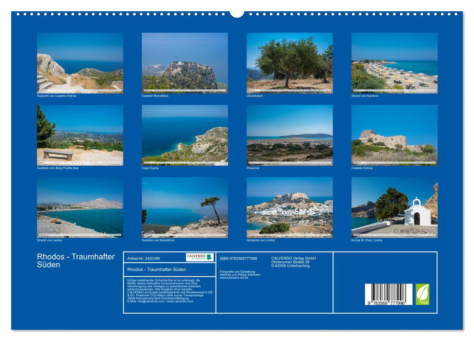 Rhodos - Traumhafter Süden (CALVENDO Premium Wandkalender 2027)