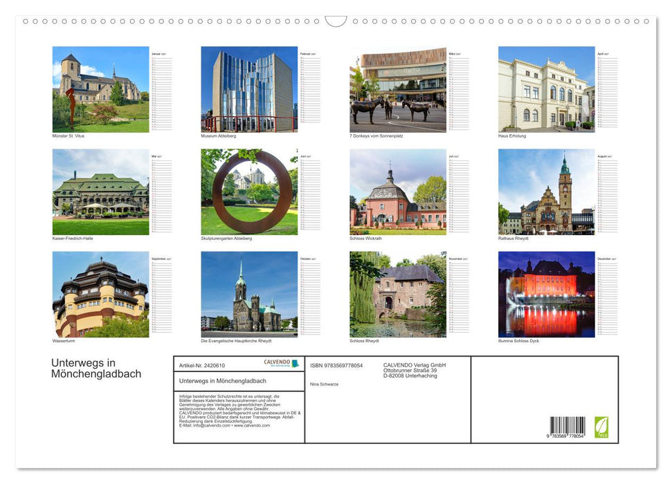 Unterwegs in Mönchengladbach (CALVENDO Wandkalender 2027)
