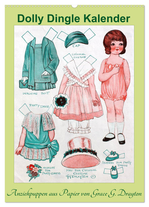 Dolly Dingle Kalender - Anziehpuppen von Grace G. Drayton (CALVENDO Wandkalender 2027)