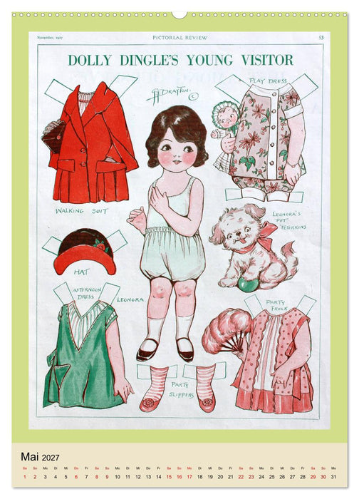 Dolly Dingle Kalender - Anziehpuppen von Grace G. Drayton (CALVENDO Wandkalender 2027)