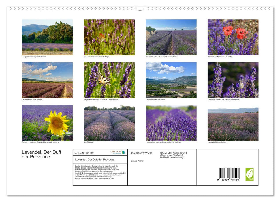 Lavendel. Der Duft der Provence (CALVENDO Premium Wandkalender 2027)