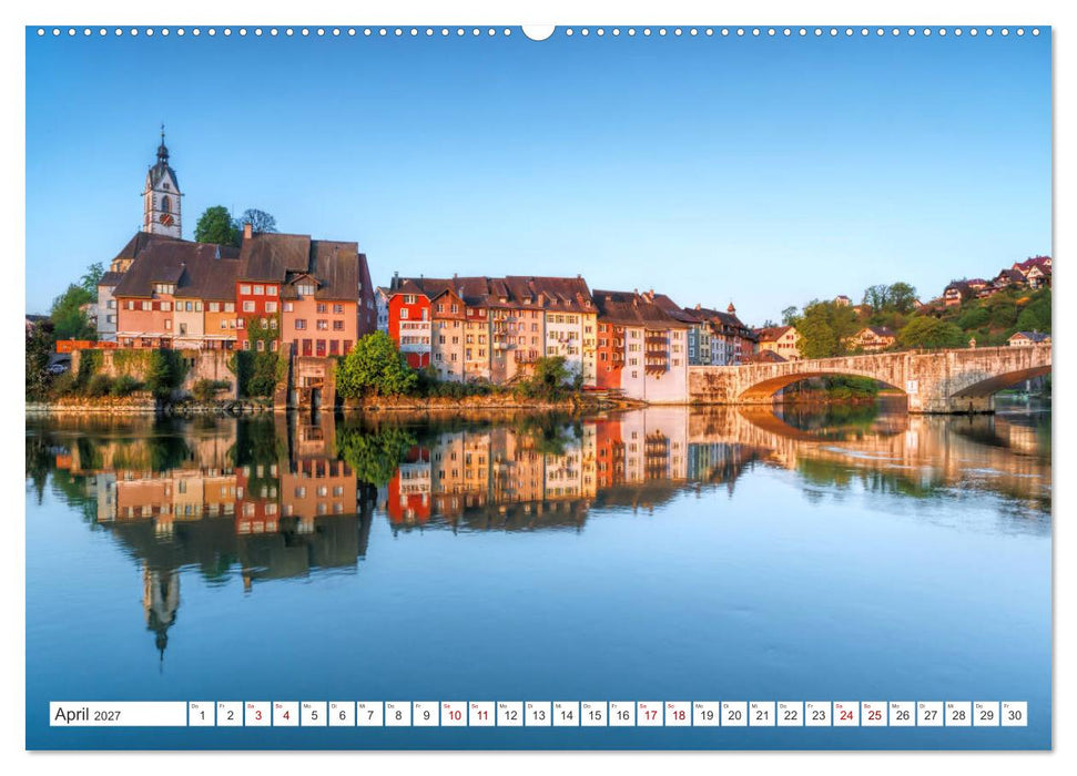 Basel und Laufenburg - Romantische Altstädte am Rhein (CALVENDO Wandkalender 2027)