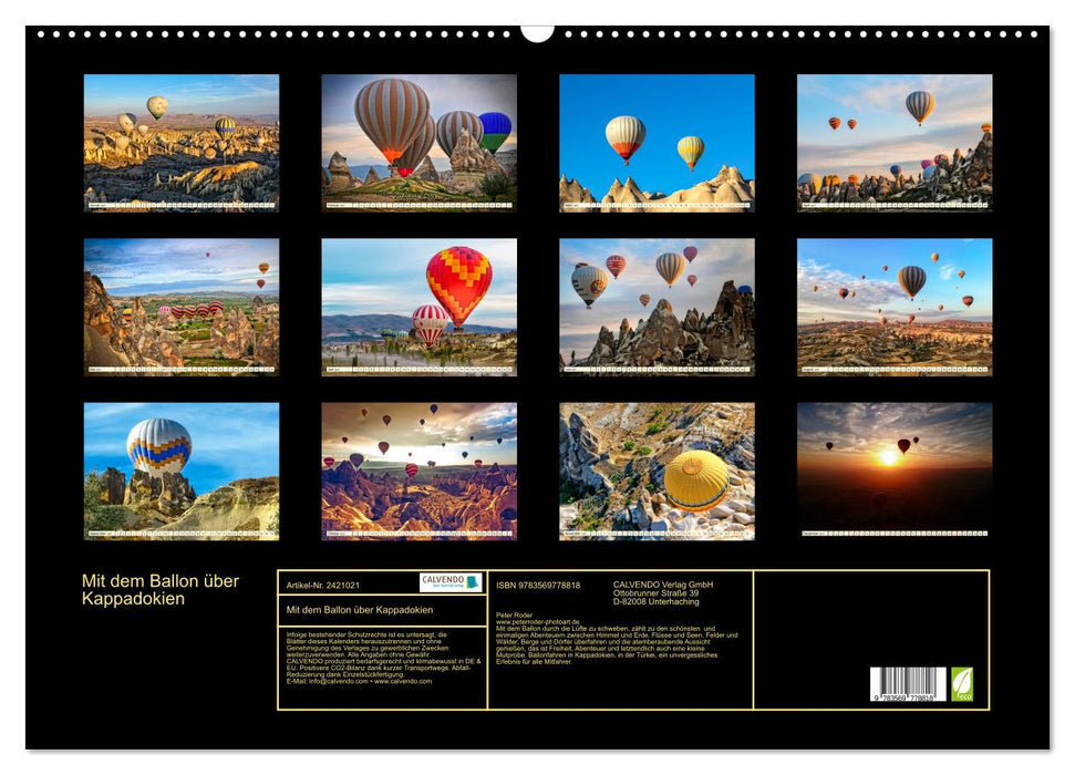 Mit dem Ballon über Kappadokien (CALVENDO Wandkalender 2027)