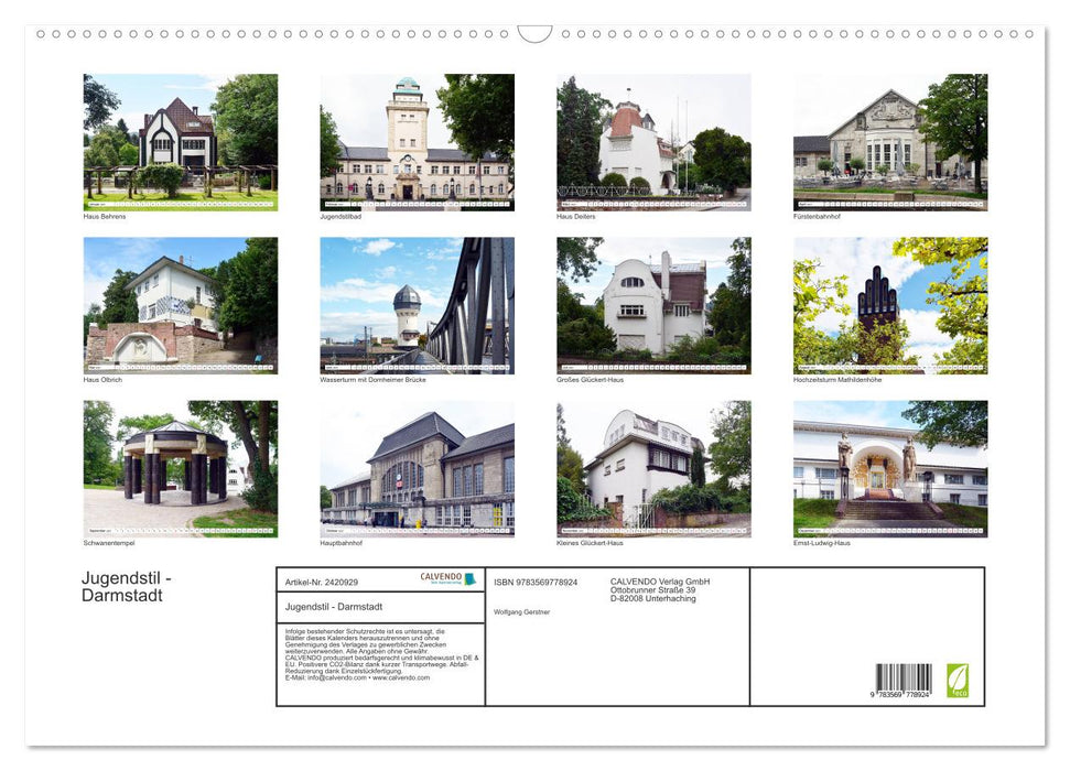 Jugendstil - Darmstadt (CALVENDO Wandkalender 2027)