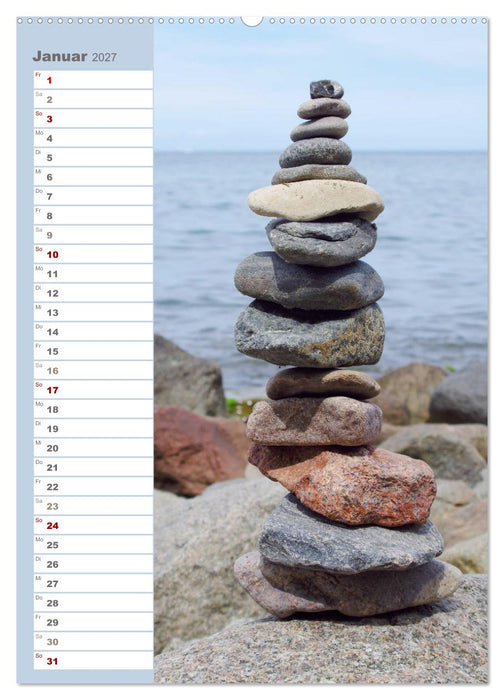 Steinmanderl - Der Steinmännchen Geburtstagskalender (CALVENDO Premium Wandkalender 2027)