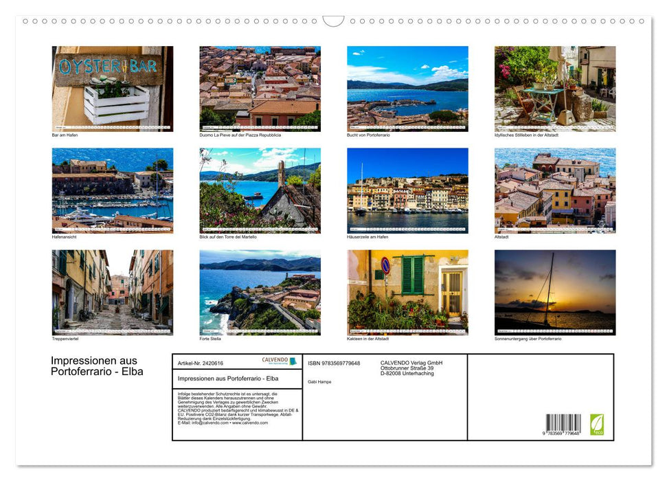 Impressionen aus Portoferrario - Elba (CALVENDO Wandkalender 2027)