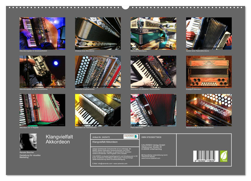 Klangvielfalt Akkordeon (CALVENDO Premium Wandkalender 2027)