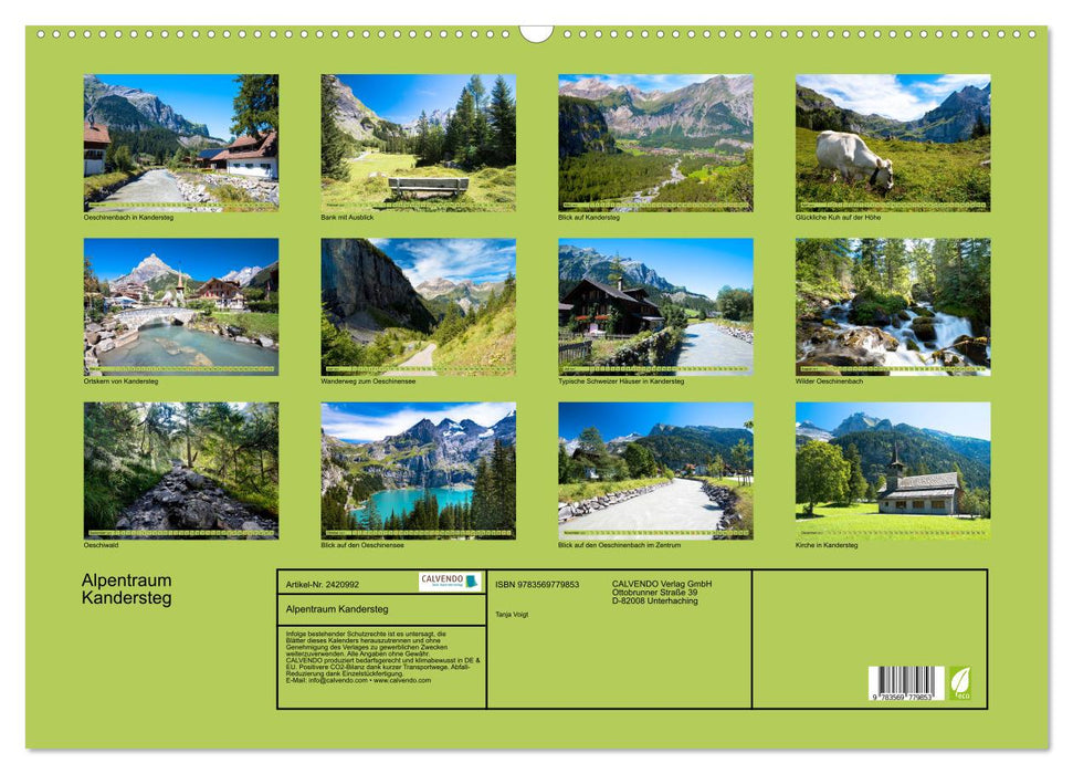 Alpentraum Kandersteg (CALVENDO Wandkalender 2027)