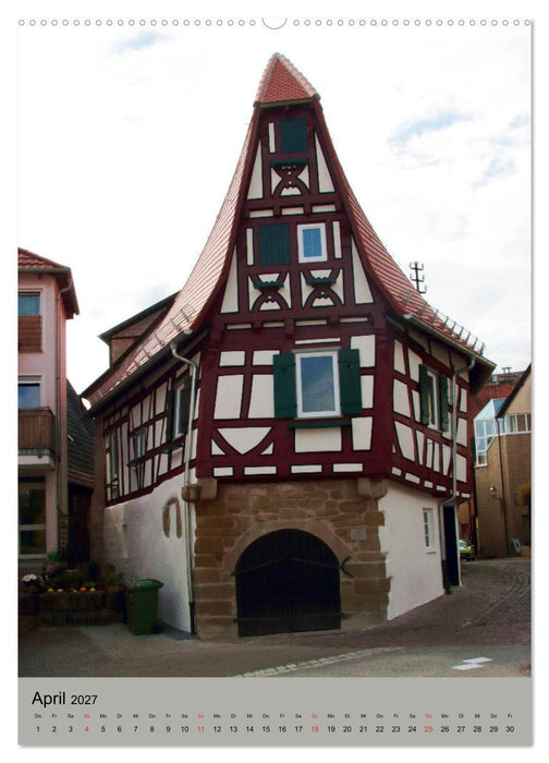 Fachwerkhäuser - schmal, krumm, schief (CALVENDO Wandkalender 2027)