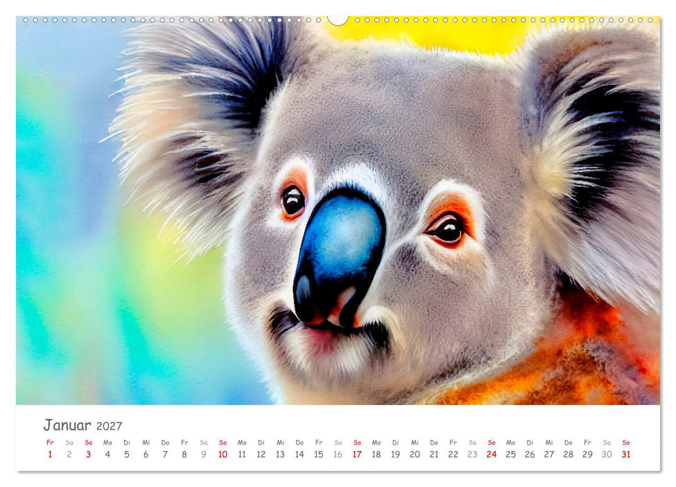 Der Koala 2027. Aschgrauer Beutelbär (CALVENDO Wandkalender 2027)