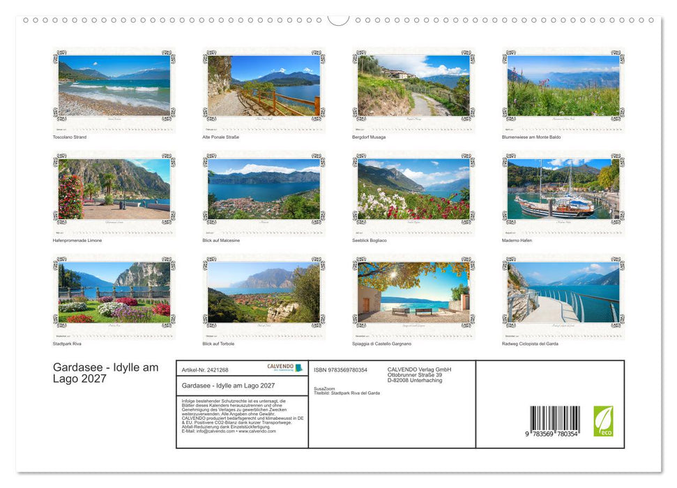 Gardasee - Idylle am Lago 2027 (CALVENDO Premium Wandkalender 2027)