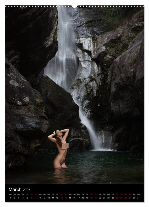 Waterfalls in Ticino (CALVENDO Premium-Calendar 2027)