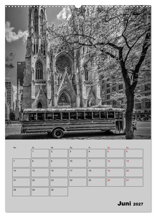 NEW YORK CITY Monochrome Stadtansichten (CALVENDO Wandkalender 2027)