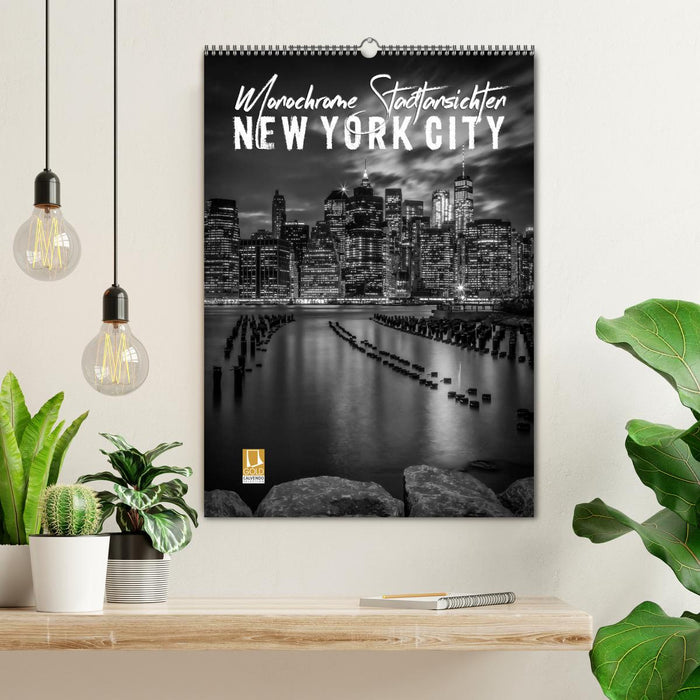 NEW YORK CITY Monochrome Stadtansichten (CALVENDO Wandkalender 2027)