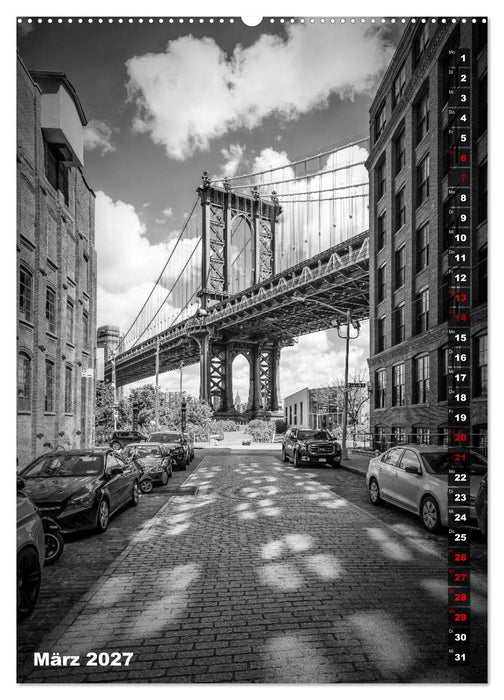 NEW YORK CITY Monochrome Stadtansichten (CALVENDO Wandkalender 2027)