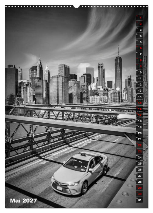 NEW YORK CITY Monochrome Stadtansichten (CALVENDO Wandkalender 2027)