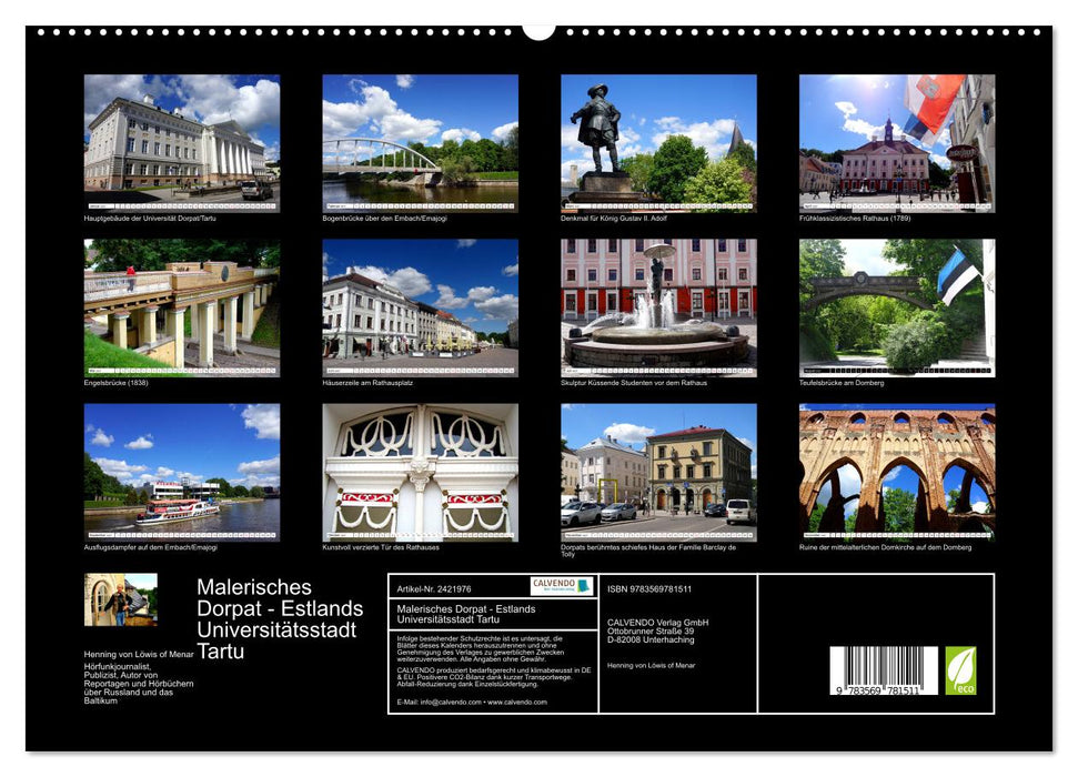 Malerisches Dorpat - Estlands Universitätsstadt Tartu (CALVENDO Premium Wandkalender 2027)
