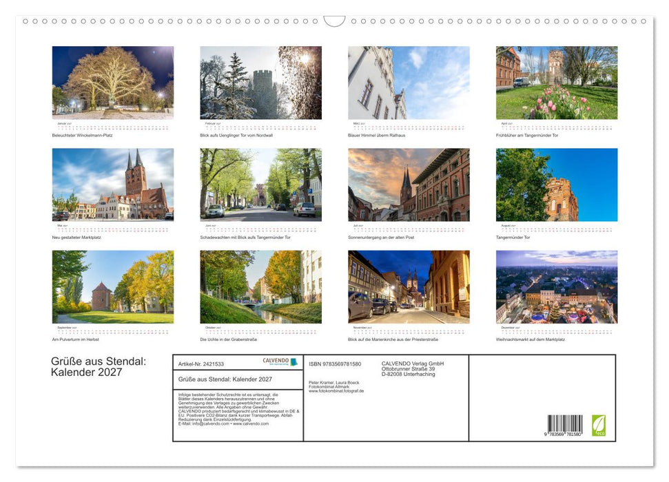 Grüße aus Stendal: Kalender 2027 (CALVENDO Wandkalender 2027)
