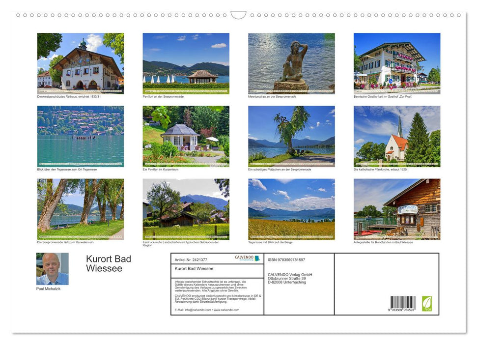 Kurort Bad Wiessee (CALVENDO Wandkalender 2027)