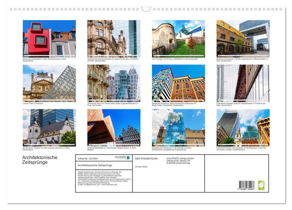 Architektonische Zeitsprünge (CALVENDO Wandkalender 2027)