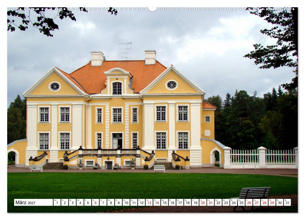 Perlen des Baltikums - Herrenhäuser in Estland und Lettland (CALVENDO Wandkalender 2027)