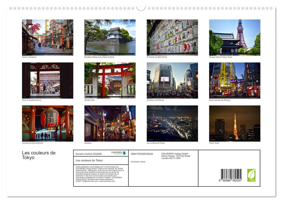 Les couleurs de Tokyo (CALVENDO Calendrier supérieur 2027)