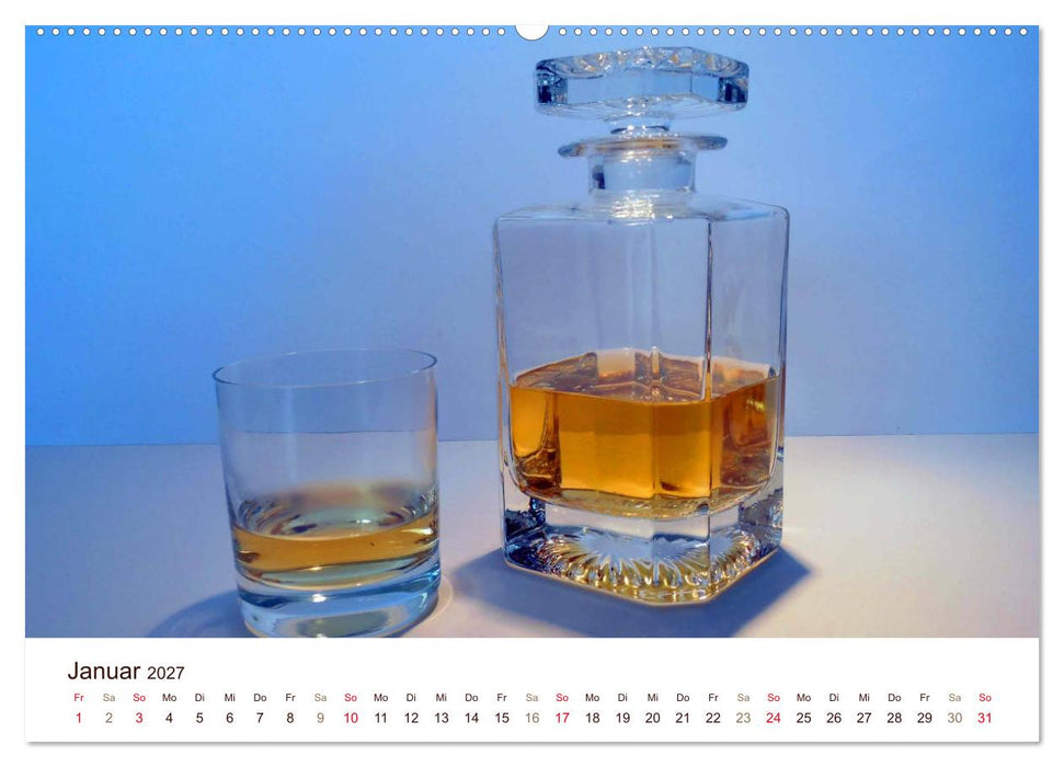 Whisky und Whiskey 2027. Sinnliche Impressionen (CALVENDO Wandkalender 2027)