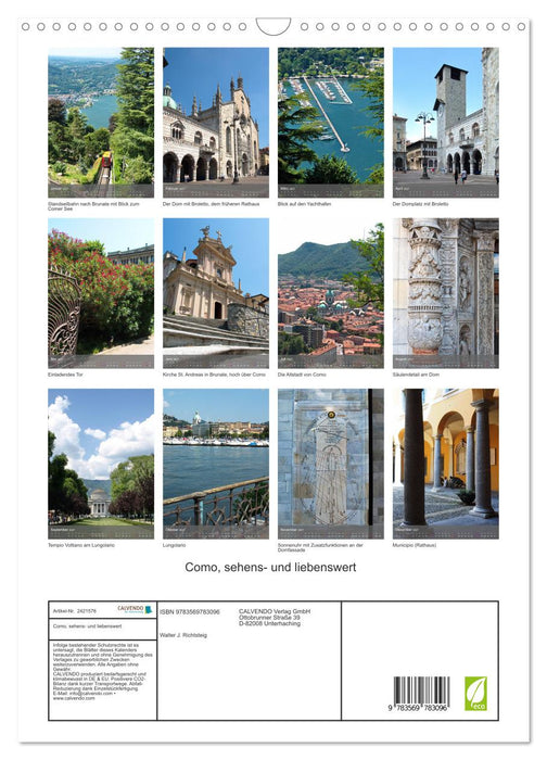 Como, sehens- und liebenswert (CALVENDO Wandkalender 2027)