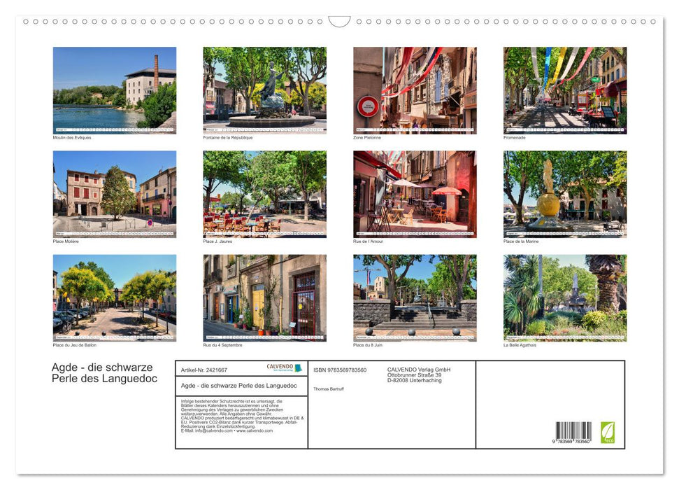 Agde - die schwarze Perle des Languedoc (CALVENDO Wandkalender 2027)