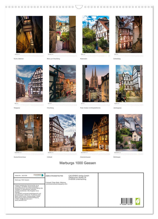 Marburgs 1000 Gassen (CALVENDO Wandkalender 2027)
