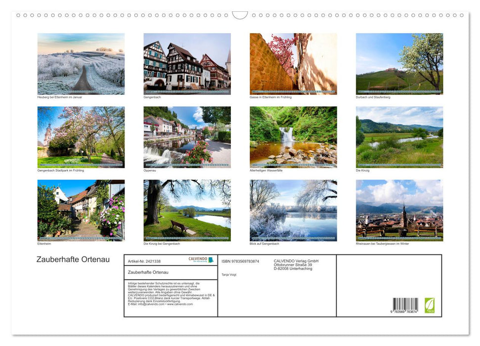 Zauberhafte Ortenau (CALVENDO Wandkalender 2027)