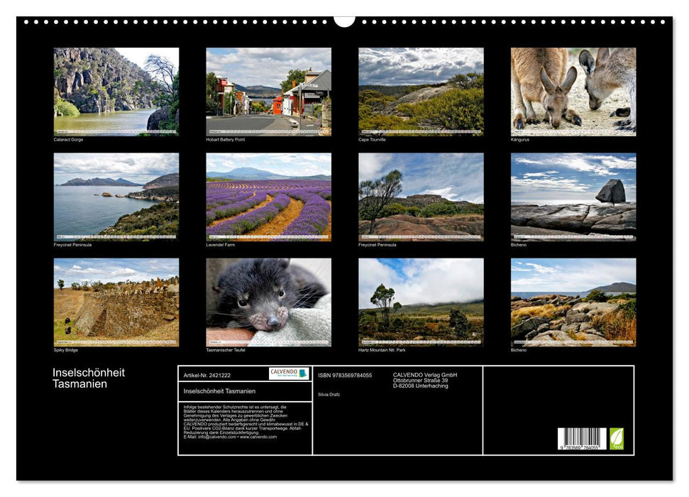 Inselschönheit Tasmanien (CALVENDO Wandkalender 2027)