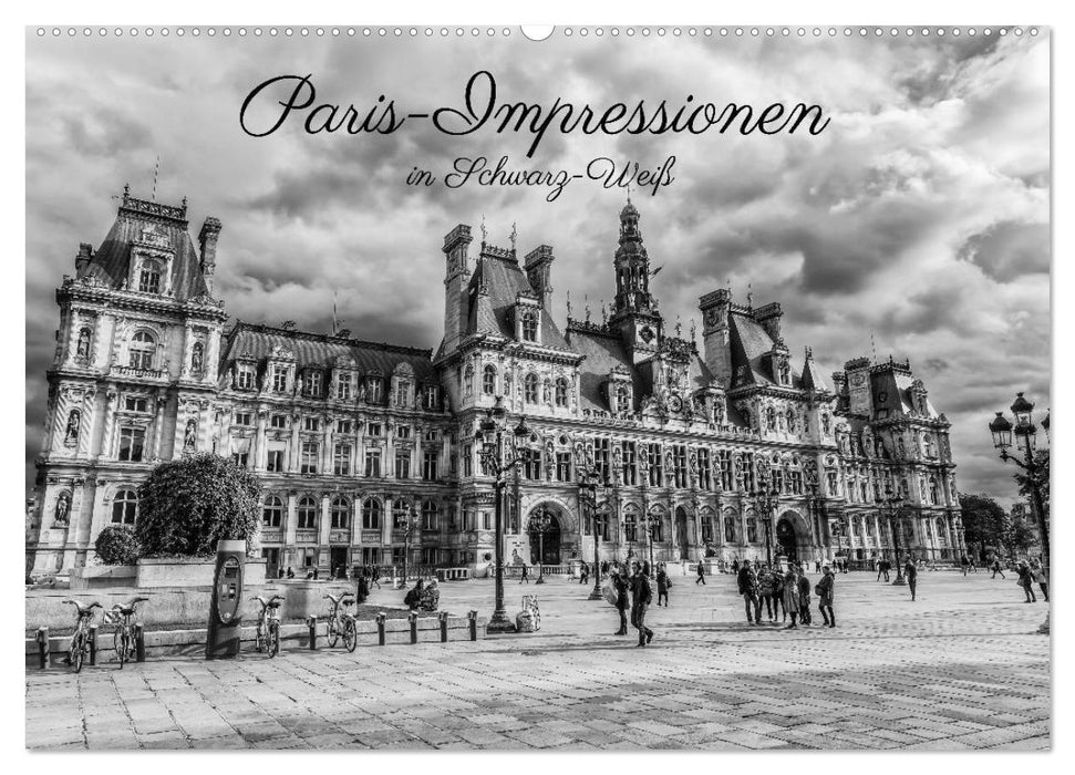 Paris-Impressionen in Schwarz-Weiß (CALVENDO Wandkalender 2027)