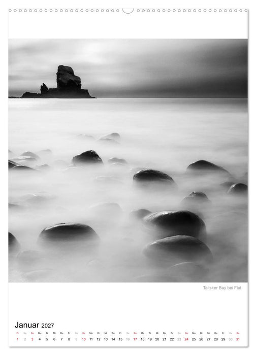 Isle of Skye - Langzeitbelichtungen in Schwarzweiß (CALVENDO Wandkalender 2027)