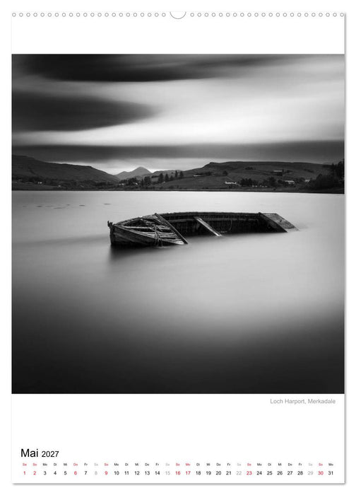 Isle of Skye - Langzeitbelichtungen in Schwarzweiß (CALVENDO Wandkalender 2027)