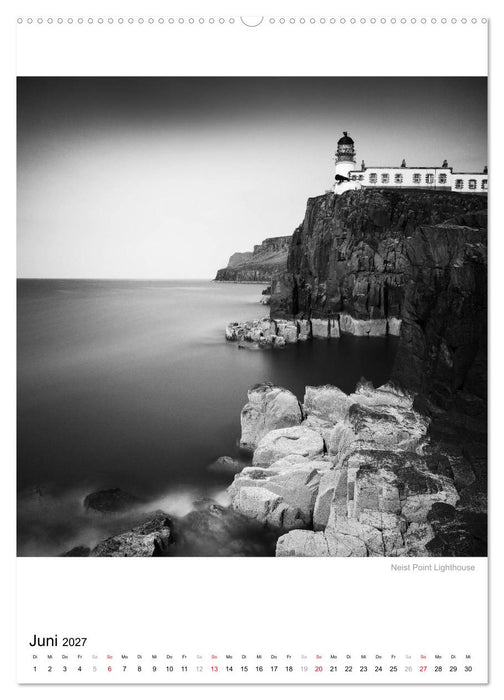 Isle of Skye - Langzeitbelichtungen in Schwarzweiß (CALVENDO Wandkalender 2027)