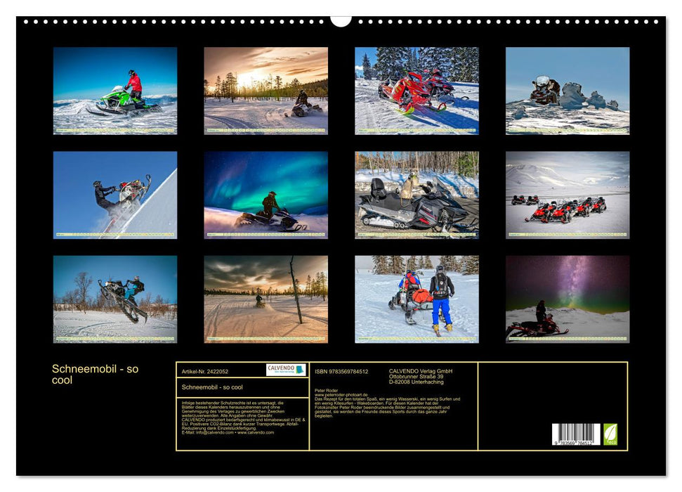 Schneemobil - so cool (CALVENDO Wandkalender 2027)