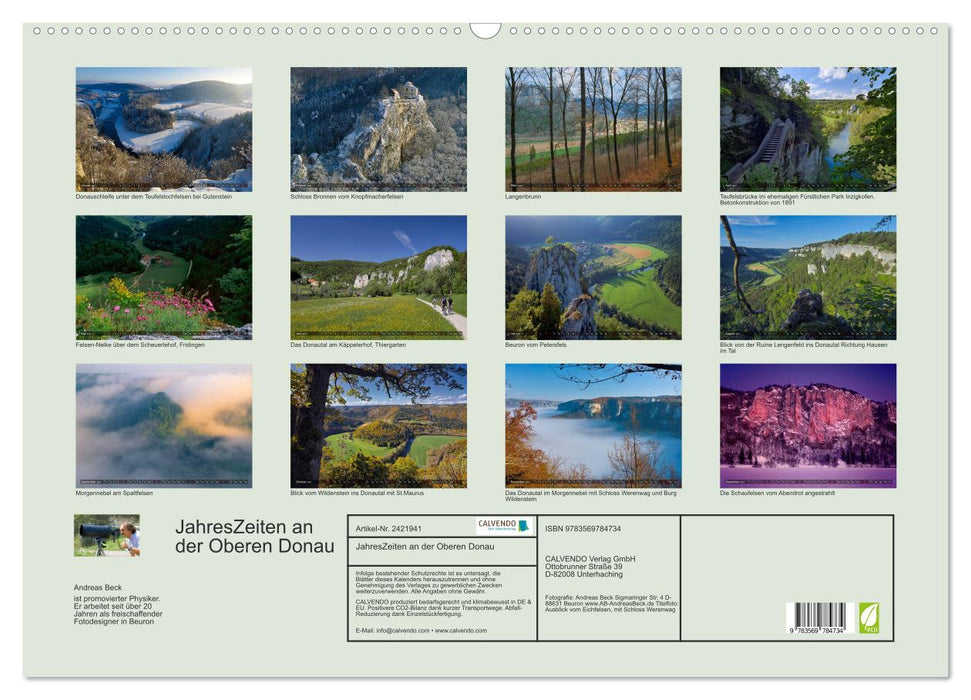 JahresZeiten an der Oberen Donau (CALVENDO Wandkalender 2027)