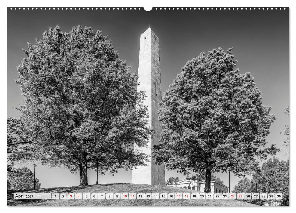 BOSTON Monochrome Stadtansichten (CALVENDO Wandkalender 2027)