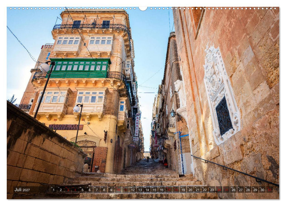 Valletta - Morbide Schönheit im Mittelmeer (CALVENDO Premium Wandkalender 2027)