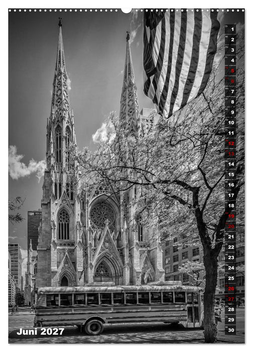 NEW YORK CITY Monochrome Stadtansichten (CALVENDO Premium Wandkalender 2027)