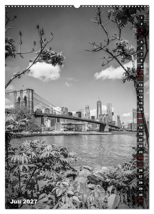 NEW YORK CITY Monochrome Stadtansichten (CALVENDO Premium Wandkalender 2027)