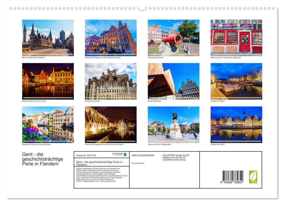 Gent - die geschichtsträchtige Perle in Flandern (CALVENDO Premium Wandkalender 2027)