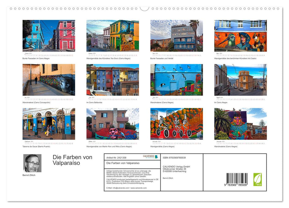Die Farben von Valparaíso (CALVENDO Premium Wandkalender 2027)