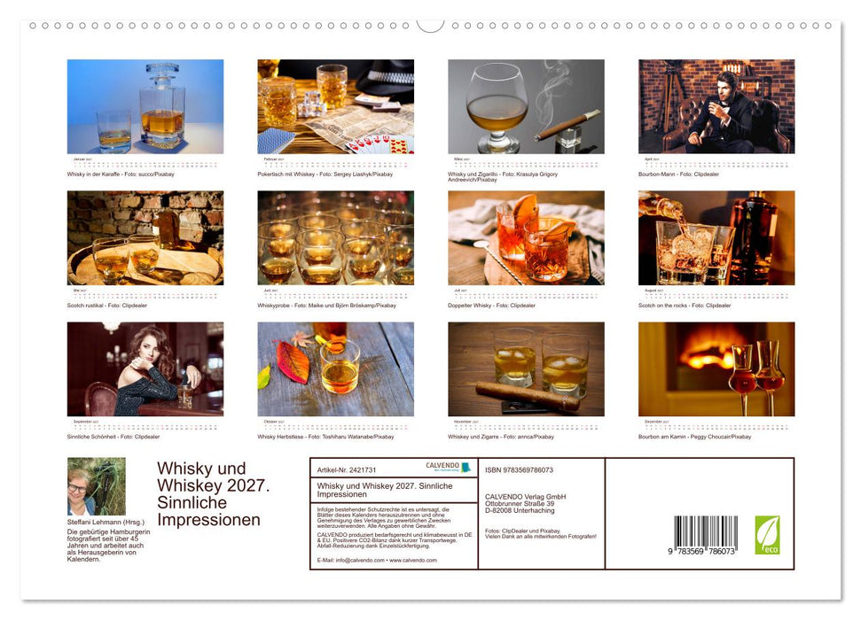 Whisky und Whiskey 2027. Sinnliche Impressionen (CALVENDO Premium Wandkalender 2027)