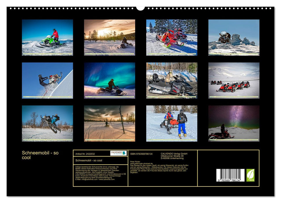 Schneemobil - so cool (CALVENDO Premium Wandkalender 2027)